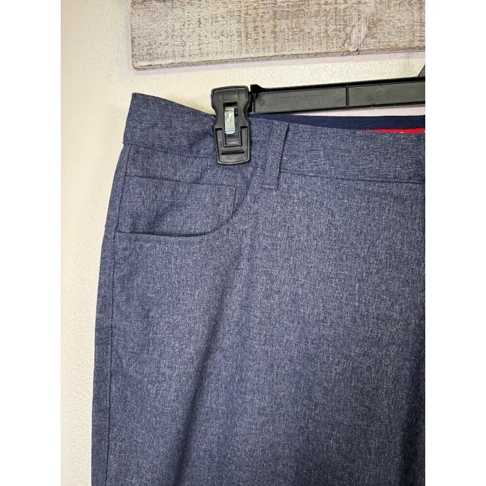 Puma Mens Heathered Navy Golf Pants W38/L32 Stretch Performance Athletic